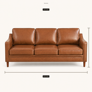Overall size | Drawn 80.31-inch width and 33.07-inch height callouts over the studio-front sofa