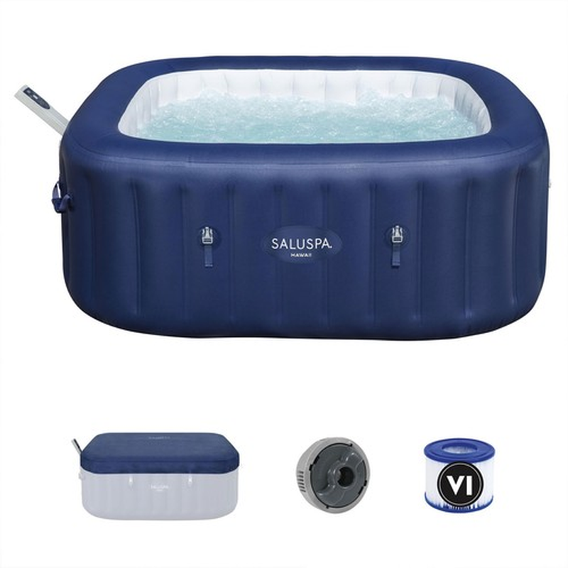 Bestway Saluspa Hawaii Smart Airjet Inflatable Hot Tub with Energysense Cover